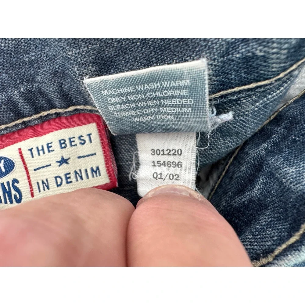 Old Navy Carpenter Jeans Mens 30x30 Blue‎ Vintage 2002 Relaxed Workwear Utility